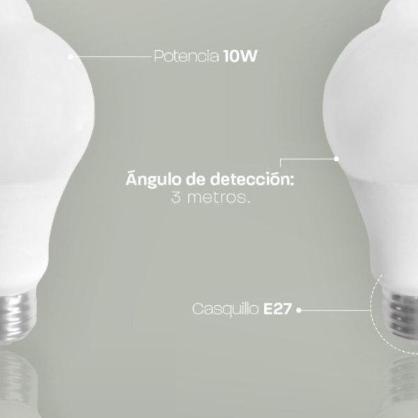 Foco led con sensor de movimiento | 10w luz día 6500k - Image 6