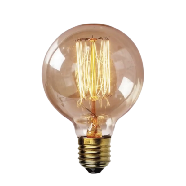 Foco incandescente línea Antique tipo globo 125mm | 25w | Vidrio dorado