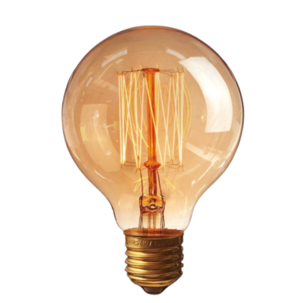 Foco incandescente línea Antique tipo globo 95mm | 25w | Vidrio dorado