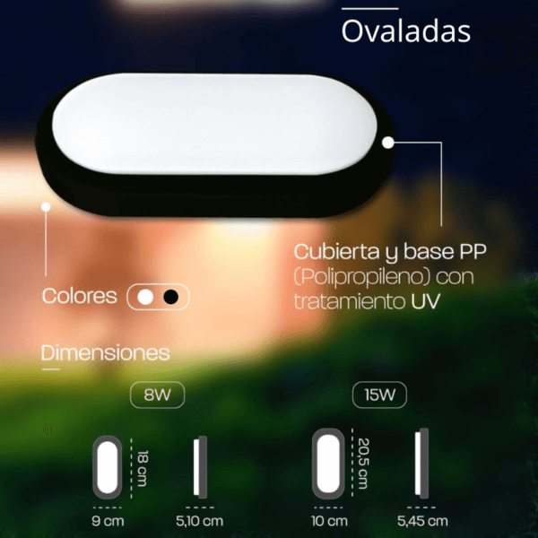 Tortugas led | Redondas | Ovaladas | 8w | 15w - Image 3